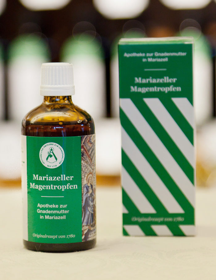 Mariazeller Magentropfen Flasche und Verpackung